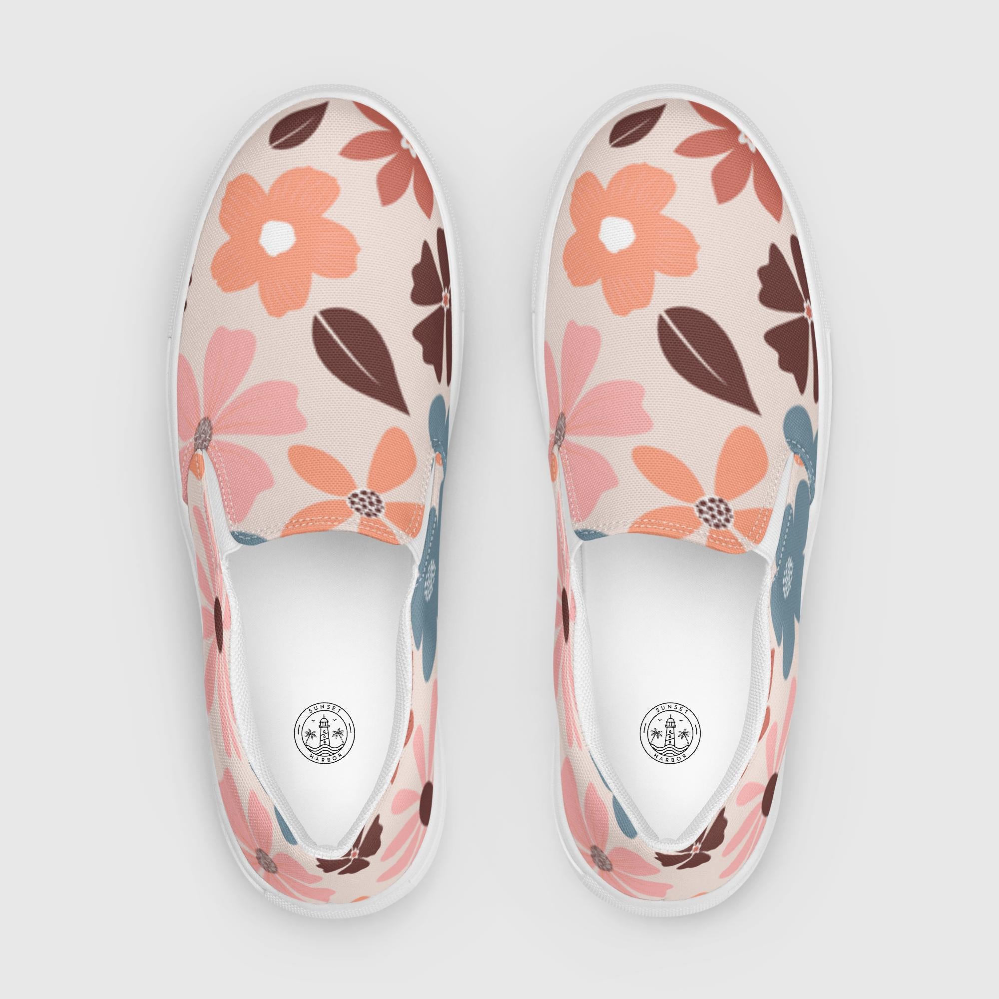Women’s slip-on canvas shoes - Floral