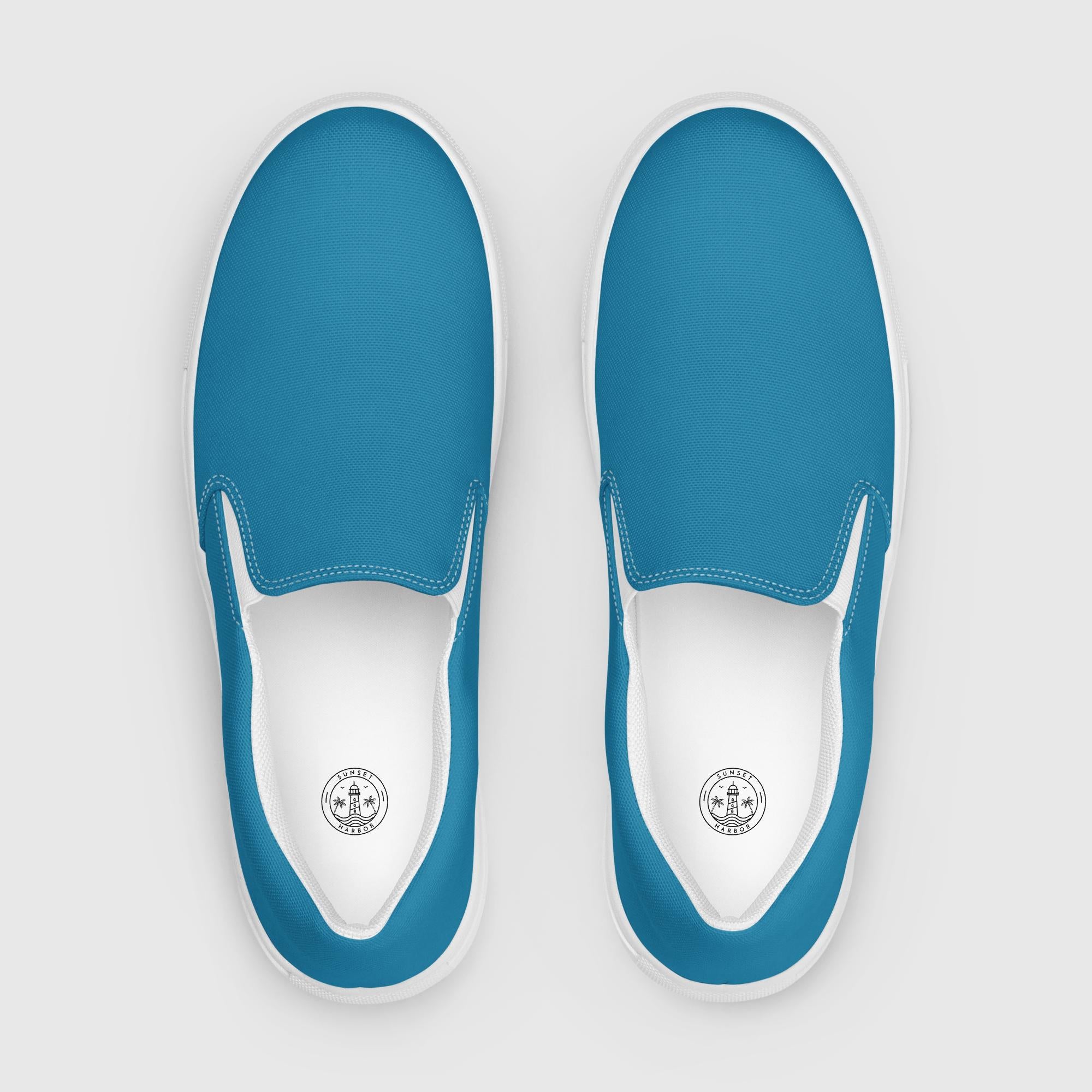 Slipper aus Canvas für Damen - Blau