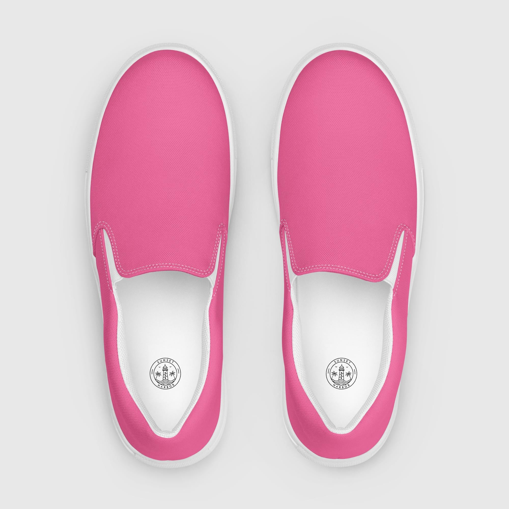 Women’s slip-on canvas shoes - Bright Pink