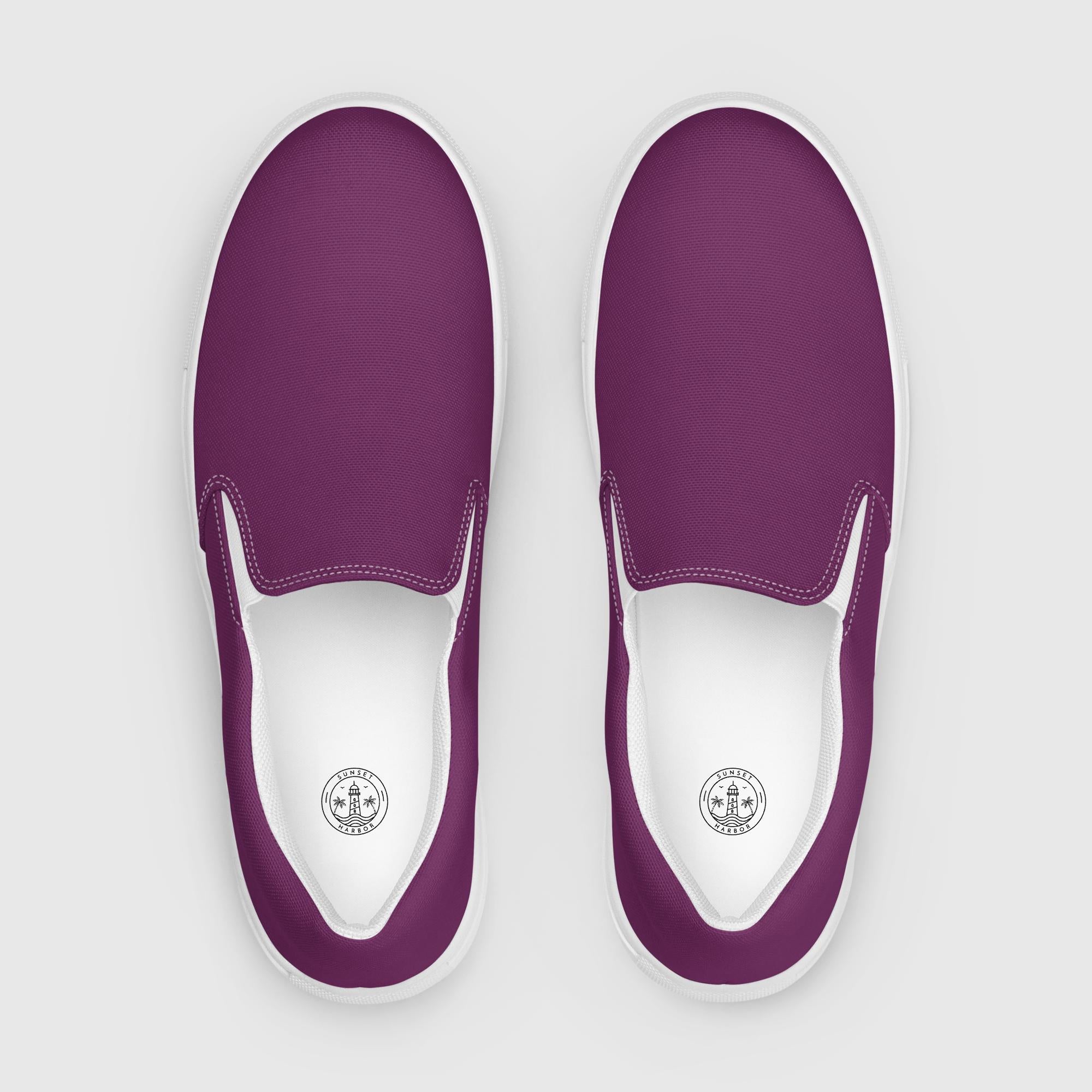 Zapatos de lona sin cordones para mujer - Morado