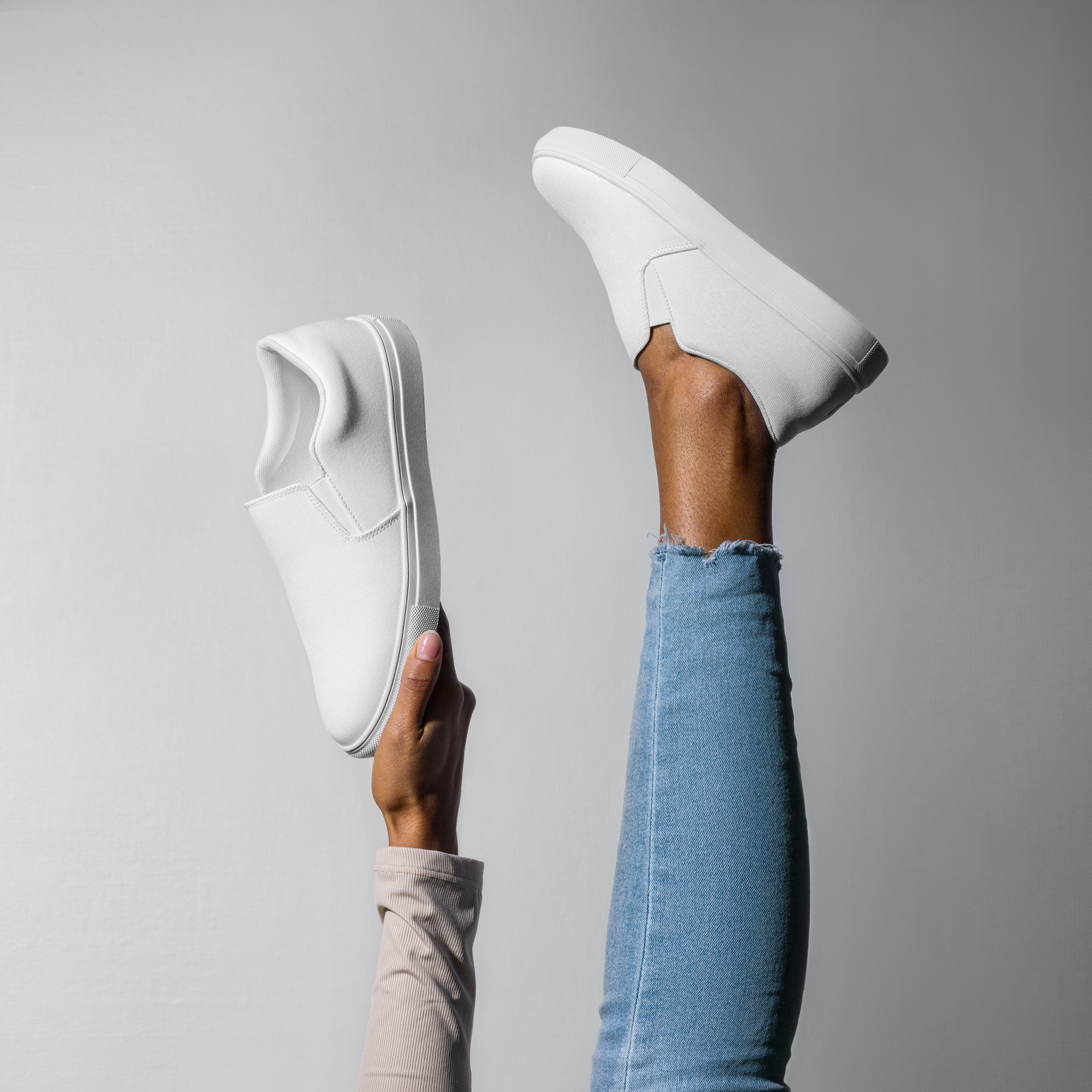 Women’s slip-on canvas shoes - White