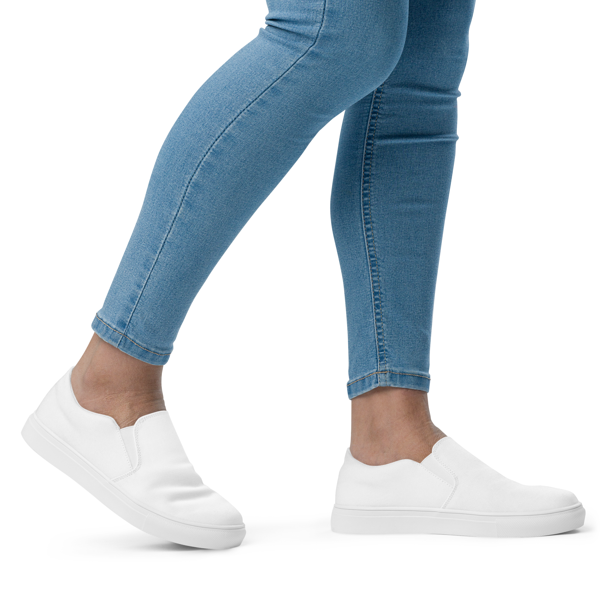 Women’s slip-on canvas shoes - White