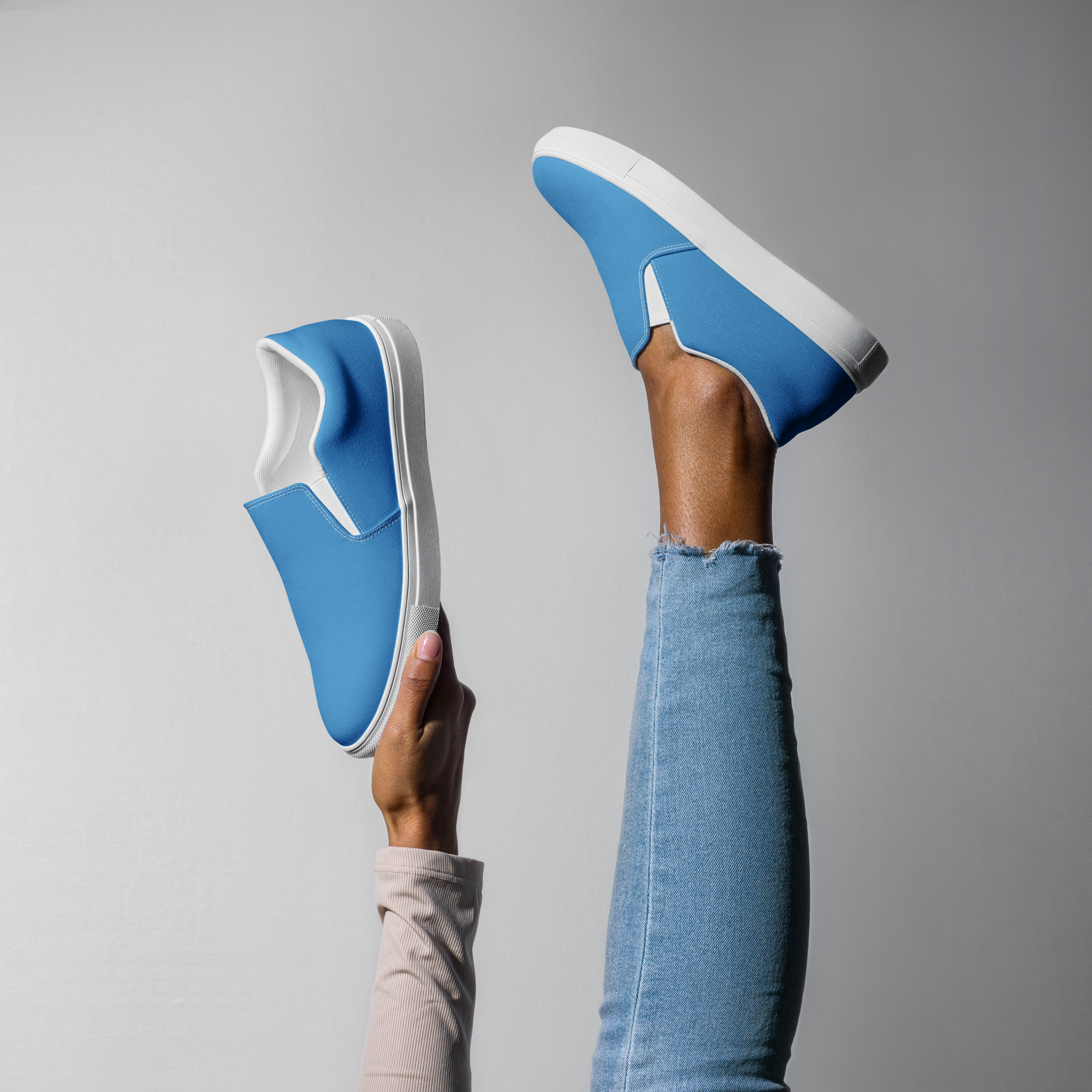 Women’s slip-on canvas shoes - Ocean Blue