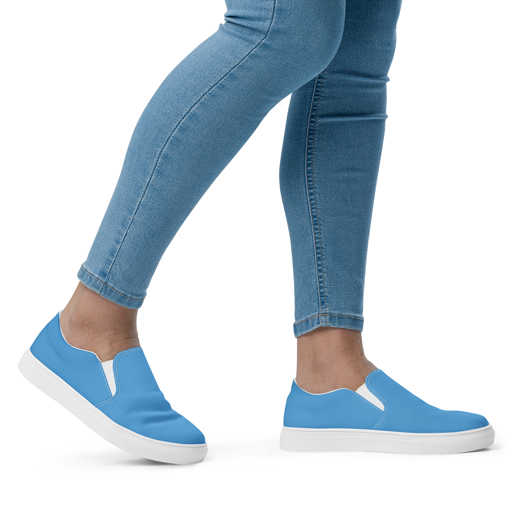 Women’s slip-on canvas shoes - Ocean Blue