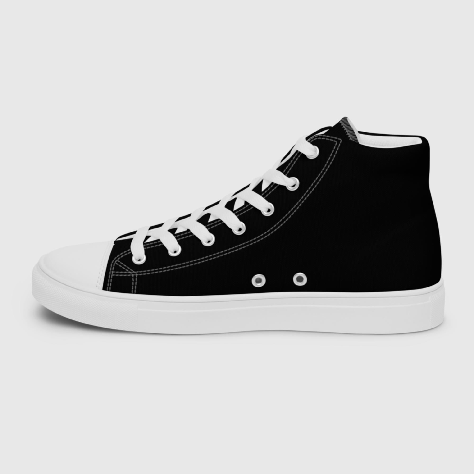 Women’s high top canvas shoes - Black - Sunset Harbor Clothing